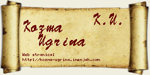 Kozma Ugrina vizit kartica